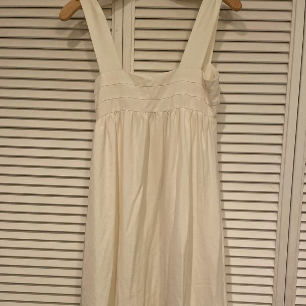 banana republic white midi dress
